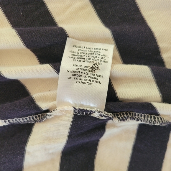 Anthropologie HWR Monogram Split Striped Size XS Dress Green Black - Picture 8 of 11